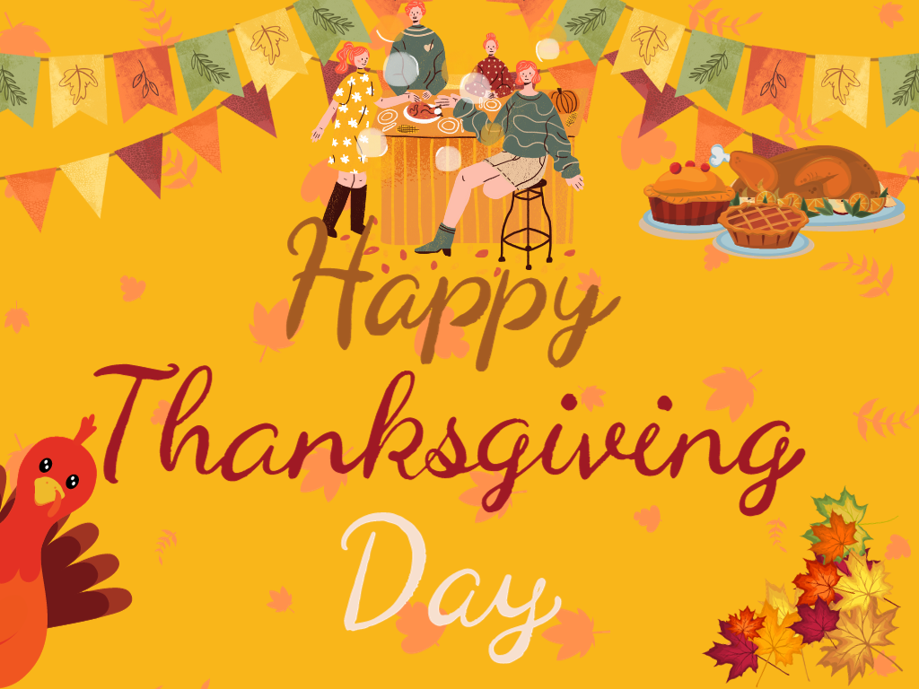El Día de Acción de Gracias, conocido como Thanksgiving Day, es una festividad celebrada en Estados Unidos y Canadá el cuarto jueves de noviembre. Este día tiene como propósito expresar gratitud por las bendiciones en nuestras vidas, como la familia, amigos, salud, alimentos y hogar.